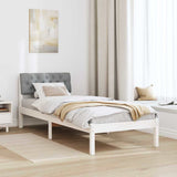 Struttura del Letto Bianco e grigio chiaro 80 x 200 cm