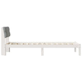 Struttura del Letto Bianco e grigio chiaro 80 x 200 cm