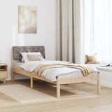 Struttura del Letto con testiera Marrone e taupe 75 x 190 cm