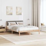 Struttura del Letto con testiera Marrone e taupe 135 x 190 cm