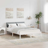 Struttura del Letto Bianco e grigio chiaro 135 x 190 cm