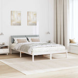 Struttura del Letto Bianco e grigio chiaro 135 x 190 cm