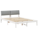 Struttura del Letto Bianco e grigio chiaro 135 x 190 cm