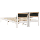 Struttura del Letto Bianco e grigio chiaro 135 x 190 cm