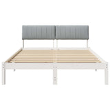 Struttura del Letto Bianco e grigio chiaro 135 x 190 cm