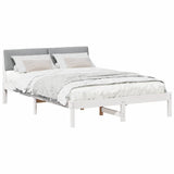 Struttura del Letto Bianco e grigio chiaro 135 x 190 cm