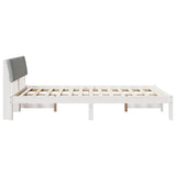 Struttura del Letto Bianco e grigio chiaro 135 x 190 cm
