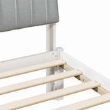 Struttura del Letto Bianco e grigio chiaro 75 x 190 cm