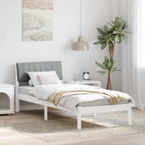 Struttura del Letto Bianco e grigio chiaro 75 x 190 cm