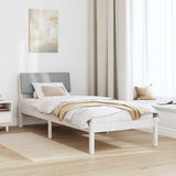 Struttura del Letto Bianco e grigio chiaro 75 x 190 cm