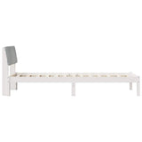 Struttura del Letto Bianco e grigio chiaro 75 x 190 cm