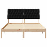 Letto con Testiera Rivestita con testiera Marrone 135 x 190 cm