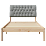 Letto con Testiera Rivestita con testiera Marrone 100 x 200 cm