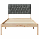 Letto con Testiera Rivestita con testiera Marrone 100 x 200 cm