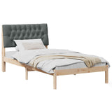 Letto con Testiera Rivestita con testiera Marrone 100 x 200 cm