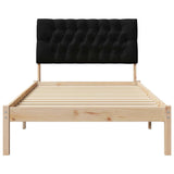 Letto con Testiera Rivestita con testiera Marrone 100 x 200 cm