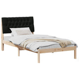 Letto con Testiera Rivestita con testiera Marrone 100 x 200 cm