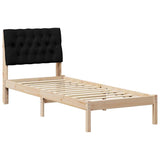 Letto con Testiera Rivestita con testiera Marrone 80 x 200 cm