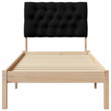 Letto con Testiera Rivestita con testiera Marrone 80 x 200 cm