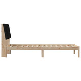 Letto con Testiera Rivestita con testiera Marrone 80 x 200 cm