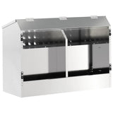 Mangiatore per conigli Argento 64.5 x 25.5 x 45.5 cm