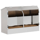 Mangiatore per conigli Argento 64.5 x 25.5 x 45.5 cm