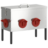 Feeder per pollo Argento 41,5 x 20,5 x 33 cm Acciaio zincato