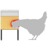 Feeder per pollo Argento 41,5 x 20,5 x 33 cm Acciaio zincato