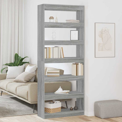 Libreria Grigio sonoma 80 x 30 x 198 cm Legno truciolato