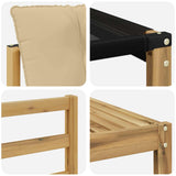 Set di divani da esterno 5 pcs Bianco e Beige 79 x 79 x 37 cm