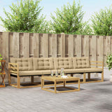Set di divani da esterno 5 pcs Bianco e Beige 79 x 79 x 37 cm