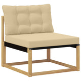 Set di divani da esterno 5 pcs Bianco e Beige 79 x 79 x 37 cm