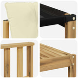Set di divani da esterno 7 pcs Bianco e Crema 79 x 79 x 37 cm