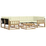Set di divani da esterno 7 pcs Bianco e Crema 79 x 79 x 37 cm