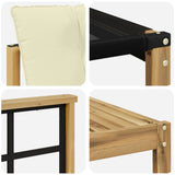 Set di divani da esterno 7 pcs Bianco e Crema 79 x 79 x 37 cm