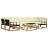 Set di divani da esterno 7 pcs Bianco e Crema 79 x 79 x 37 cm