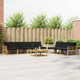 Set di divani da esterno 8 pcs Bianco e nero