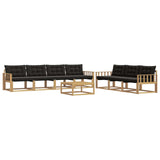 Set di divani da esterno 8 pcs Bianco e nero