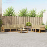 Set di divani da esterno 8 pcs Bianco e Beige