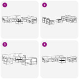 Set di divani da esterno 8 pcs Bianco e Beige