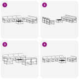Set di divani da esterno 8 pcs Bianco e Beige
