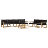 Set di divani da esterno 8 pcs Bianco e nero