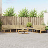 Set di divani da esterno 8 pcs Bianco e Beige