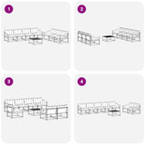 Set di divani da esterno 8 pcs Bianco e Beige