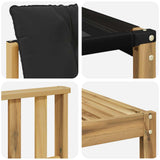 Set di divani da esterno 8 pcs Bianco e Nero 79 x 79 x 37 cm