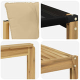 Set di divani da esterno 9 pcs Bianco e Beige 79 x 79 x 37 cm