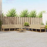 Set di divani da esterno 9 pcs Bianco e Beige 79 x 79 x 37 cm