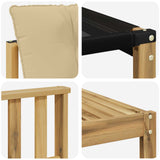 Set di divani da esterno 9 pcs Bianco e Beige 79 x 79 x 37 cm