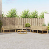 Set di divani da esterno 9 pcs Bianco e Beige 79 x 79 x 37 cm