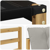 Set di divani da esterno 4 pcs Bianco e Grigio Chiaro